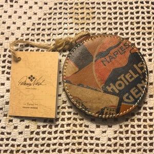BRAND NEW, NEVER USED! Patricia Nash All Leather Pocket Mirror